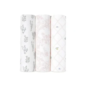 Shop All | aden + anais Large Silky Soft Swaddles - 3 Pack - French Floral - CaringForTots - Professional Baby and Children's Products | Caring for Growth, Caring for Every Moment