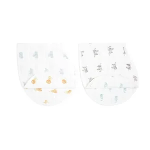 Shop All | aden + anais Organic Burpy Bibs - Animal Kingdom - 2 Pack - CaringForTots - Professional Baby and Children's Products | Caring for Growth, Caring for Every Moment