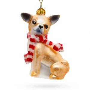 Shop All | Adorable Chihuahua Dog - Blown Glass Christmas Ornament - CaringForTots - Professional Baby and Children's Products | Caring for Growth, Caring for Every Moment