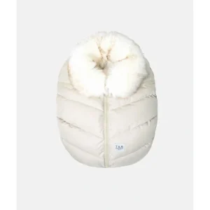 Shop All | 7 A.M. Enfant Car Seat Cocoon - Tundra Heather Beige White Faux Fur - CaringForTots - Professional Baby and Children's Products | Caring for Growth, Caring for Every Moment