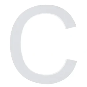 Shop All | Arial Font White Painted Mdf Wood Letter C (6 Inches) - CaringForTots - Professional Baby and Children's Products | Caring for Growth, Caring for Every Moment