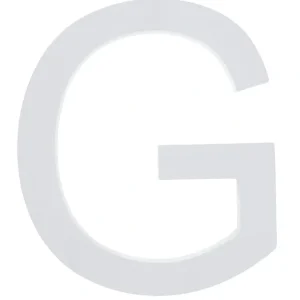 Shop All | Arial Font White Painted Mdf Wood Letter G (6 Inches) - CaringForTots - Professional Baby and Children's Products | Caring for Growth, Caring for Every Moment