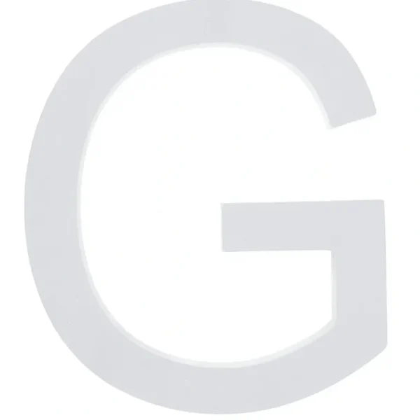 Shop All | Arial Font White Painted Mdf Wood Letter G (6 Inches) - CaringForTots - Professional Baby and Children's Products | Caring for Growth, Caring for Every Moment