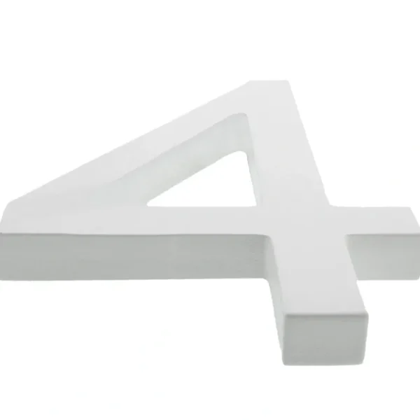Shop All | Arial Font White Painted Mdf Wood Number 4 (four) 6 Inches - CaringForTots - Professional Baby and Children's Products | Caring for Growth, Caring for Every Moment