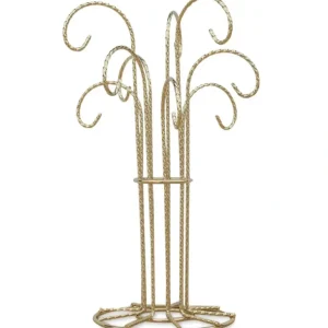 Shop All | 9 Arm Gold Tone Twisted Brass Metal 9 Ornaments Stand 12 Inches - CaringForTots - Professional Baby and Children's Products | Caring for Growth, Caring for Every Moment