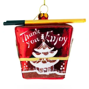 Shop All | Asian Culinary Delight: Delectable Chinese Takeout - Blown Glass Christmas Ornament - CaringForTots - Professional Baby and Children's Products | Caring for Growth, Caring for Every Moment