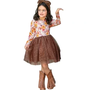 Shop All | Autumn Floral Tutu Dress - CaringForTots - Professional Baby and Children's Products | Caring for Growth, Caring for Every Moment