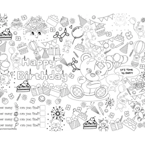 Shop All | Baby Bear Birthday Coloring Page - CaringForTots - Professional Baby and Children's Products | Caring for Growth, Caring for Every Moment