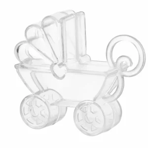 Shop All | Baby Carriage Shaped Acrylic Candy Boxes 24 Pack 2.75"x2.75"x0.71" - CaringForTots - Professional Baby and Children's Products | Caring for Growth, Caring for Every Moment