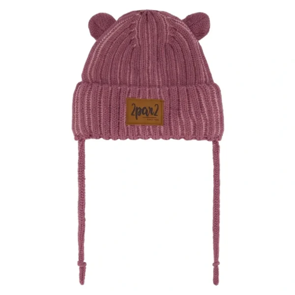 Shop All | Baby Knit Hat With Ears Mauve - CaringForTots - Professional Baby and Children's Products | Caring for Growth, Caring for Every Moment