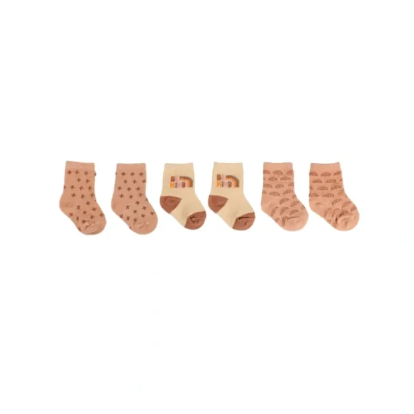 Shop All | Baby Socks Trio - Be Kind Rainbows - CaringForTots - Professional Baby and Children's Products | Caring for Growth, Caring for Every Moment