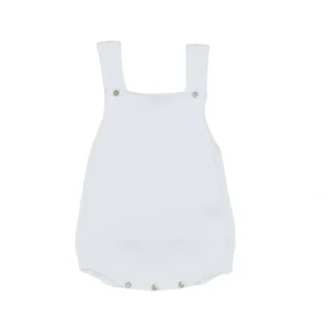 Shop All | Baby White Organic Cotton Knit Romper - CaringForTots - Professional Baby and Children's Products | Caring for Growth, Caring for Every Moment