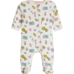 Shop All | Baby Zipper Footie - Doodle - CaringForTots - Professional Baby and Children's Products | Caring for Growth, Caring for Every Moment
