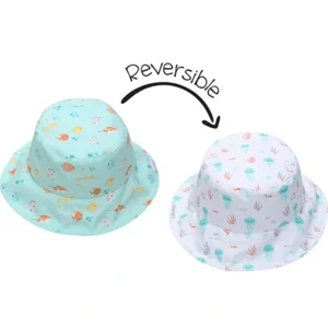 Shop All | Baby/kids Reversible Patterned Sun Hat - Fish | Jellyfish - CaringForTots - Professional Baby and Children's Products | Caring for Growth, Caring for Every Moment