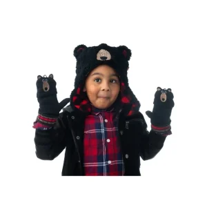 Shop All | Baby/kids Reversible Sherpa Hat - Black Bear | Aviator - CaringForTots - Professional Baby and Children's Products | Caring for Growth, Caring for Every Moment