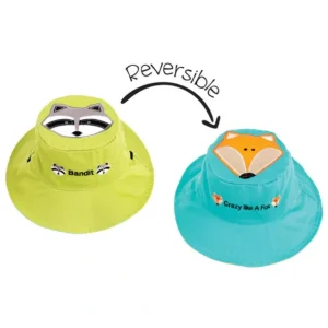 Shop All | Baby/kids Reversible Sun Hat - Raccoon | Fox - CaringForTots - Professional Baby and Children's Products | Caring for Growth, Caring for Every Moment
