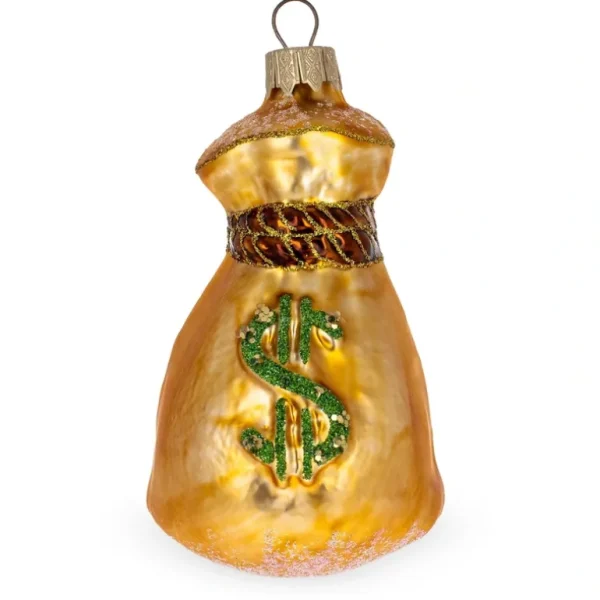Shop All | Bag Of Money Prosperous And Wealth-themed Glass Christmas Ornament - CaringForTots - Professional Baby and Children's Products | Caring for Growth, Caring for Every Moment