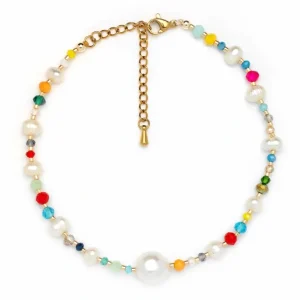 Shop All | Bailey Freshwater Baroque Pearl Anklet - CaringForTots - Professional Baby and Children's Products | Caring for Growth, Caring for Every Moment