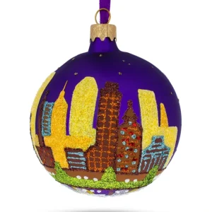 Shop All | Baltimore, Maryland, Usa Glass Christmas Ornament 3.25 Inches - CaringForTots - Professional Baby and Children's Products | Caring for Growth, Caring for Every Moment