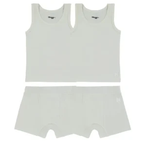 Shop All | Bamboo Cotton White, Boy (2 Sets) - CaringForTots - Professional Baby and Children's Products | Caring for Growth, Caring for Every Moment