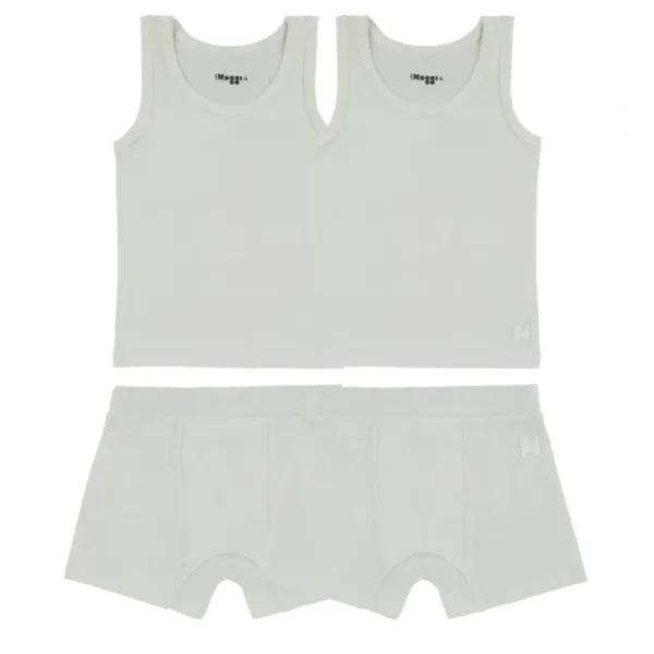 Shop All | Bamboo Cotton White, Boy (2 Sets) - CaringForTots - Professional Baby and Children's Products | Caring for Growth, Caring for Every Moment