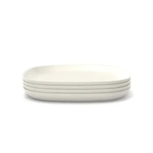 Shop All | Bamboo Dinner Plate - 4 Piece Set - Off White - CaringForTots - Professional Baby and Children's Products | Caring for Growth, Caring for Every Moment