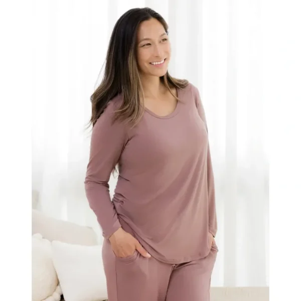 Shop All | Bamboo Maternity & Nursing Long Sleeve T-shirt | Twilight - CaringForTots - Professional Baby and Children's Products | Caring for Growth, Caring for Every Moment