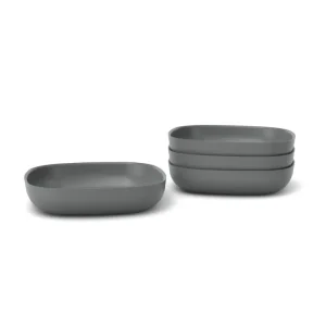 Shop All | Bamboo Pasta Bowl - 4 Piece Set - Smoke - CaringForTots - Professional Baby and Children's Products | Caring for Growth, Caring for Every Moment