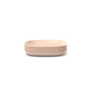 Shop All | Bamboo Side Plate - 4 Piece Set - Blush - CaringForTots - Professional Baby and Children's Products | Caring for Growth, Caring for Every Moment