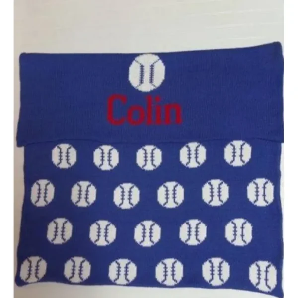 Shop All | Baseball Double Cotton Knit Blanket - CaringForTots - Professional Baby and Children's Products | Caring for Growth, Caring for Every Moment