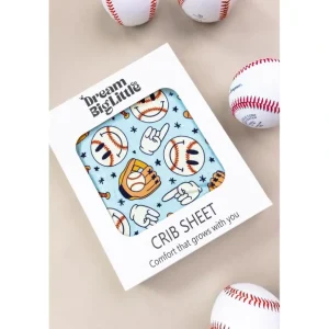 Shop All | Baseball Smiley Dream Crib Sheet - CaringForTots - Professional Baby and Children's Products | Caring for Growth, Caring for Every Moment