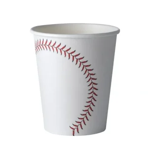 Shop All | Baseball Themed 9 Oz Disposable Paper Cups 100 Pack - CaringForTots - Professional Baby and Children's Products | Caring for Growth, Caring for Every Moment