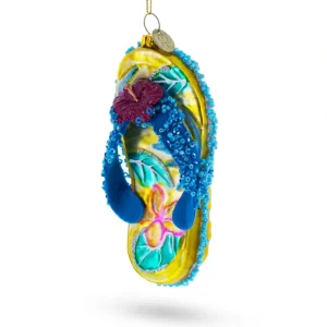 Shop All | Beaded Flip Flops - Blown Glass Christmas Ornament - CaringForTots - Professional Baby and Children's Products | Caring for Growth, Caring for Every Moment