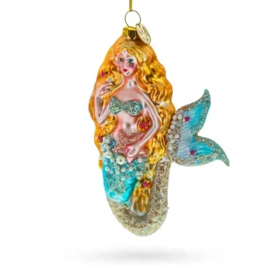 Shop All | Beaded Mermaid - Blown Glass Christmas Ornament - CaringForTots - Professional Baby and Children's Products | Caring for Growth, Caring for Every Moment