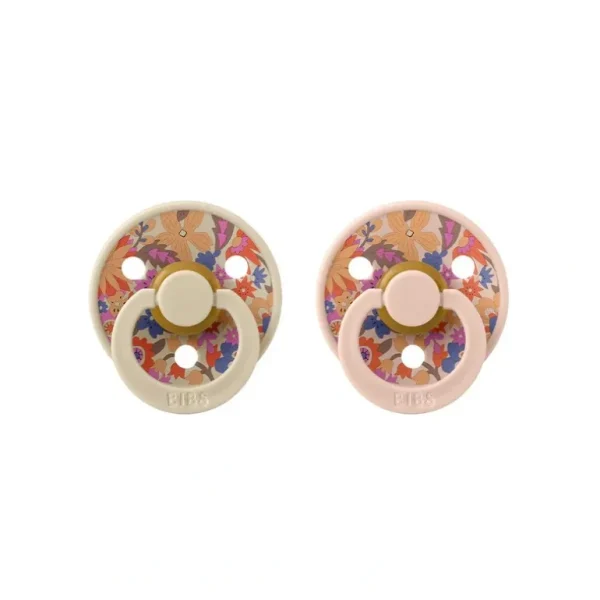 Shop All | BIBS X LIBERTY Colour Latex Pacifier - 2 Pack - Blush Mix - June Blossom - CaringForTots - Professional Baby and Children's Products | Caring for Growth, Caring for Every Moment