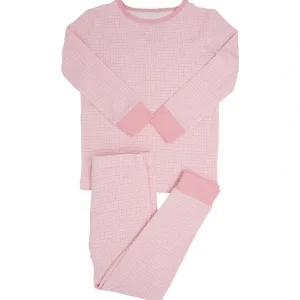 Shop All | Big Kid Pajama - Pink Basketweave - CaringForTots - Professional Baby and Children's Products | Caring for Growth, Caring for Every Moment