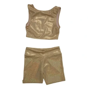 Shop All | Biker Shorts Gold Glitter - CaringForTots - Professional Baby and Children's Products | Caring for Growth, Caring for Every Moment