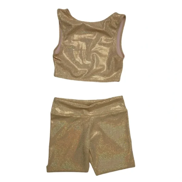 Shop All | Biker Shorts Gold Glitter - CaringForTots - Professional Baby and Children's Products | Caring for Growth, Caring for Every Moment