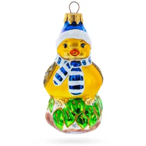 Shop All | Bird Wearing Hat And Scarf Glass Christmas Ornament - CaringForTots - Professional Baby and Children's Products | Caring for Growth, Caring for Every Moment