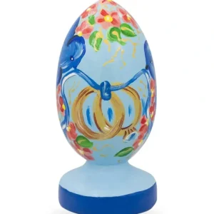 Shop All | Birds With Wedding Rings Wooden Easter Egg Figurine - CaringForTots - Professional Baby and Children's Products | Caring for Growth, Caring for Every Moment
