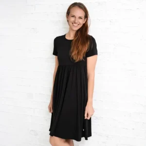 Shop All | Black | Bamboo Women's Dress - CaringForTots - Professional Baby and Children's Products | Caring for Growth, Caring for Every Moment
