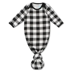 Shop All | Black And White Plaid Gown - CaringForTots - Professional Baby and Children's Products | Caring for Growth, Caring for Every Moment