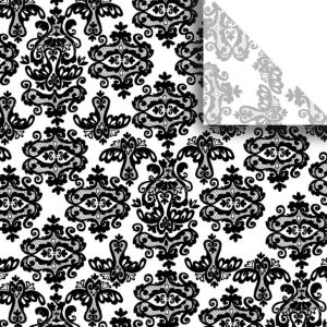Shop All | Black Damask 20" x 30" Floral Gift Tissue Paper - CaringForTots - Professional Baby and Children's Products | Caring for Growth, Caring for Every Moment
