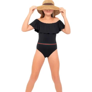 Shop All | Black Swimsuit With Belt - CaringForTots - Professional Baby and Children's Products | Caring for Growth, Caring for Every Moment