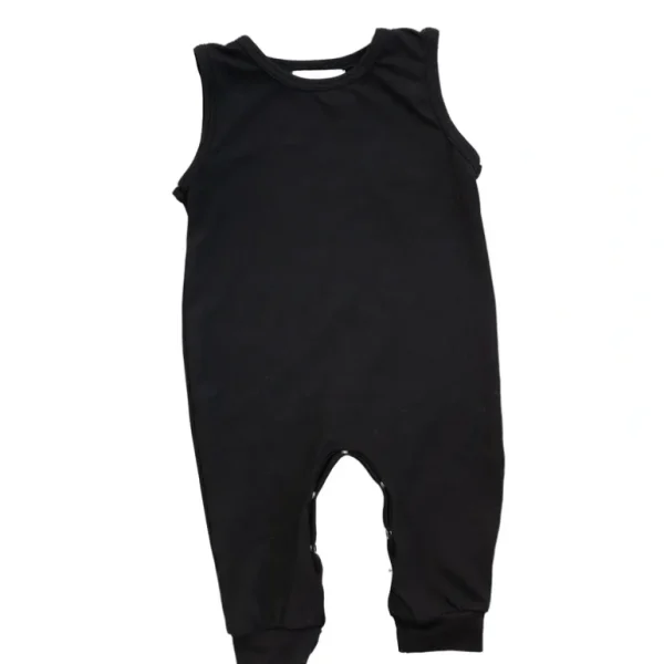 Shop All | Black Tank One-piece Jogger - CaringForTots - Professional Baby and Children's Products | Caring for Growth, Caring for Every Moment
