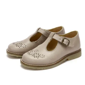Shop All | Blossom T-Bar Kids Shoe Mink Leather - CaringForTots - Professional Baby and Children's Products | Caring for Growth, Caring for Every Moment
