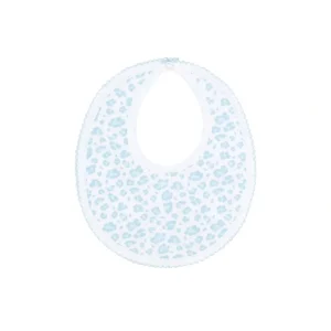 Shop All | Blue Cheetah Print Bib - CaringForTots - Professional Baby and Children's Products | Caring for Growth, Caring for Every Moment