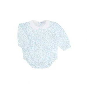 Shop All | Blue Cheetah Print Ls Bubble - CaringForTots - Professional Baby and Children's Products | Caring for Growth, Caring for Every Moment