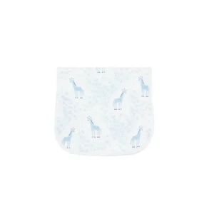 Shop All | Blue Giraffe Print Burp Cloth - CaringForTots - Professional Baby and Children's Products | Caring for Growth, Caring for Every Moment