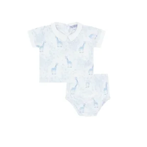 Shop All | Blue Giraffe Print Diaper Cover Set - CaringForTots - Professional Baby and Children's Products | Caring for Growth, Caring for Every Moment